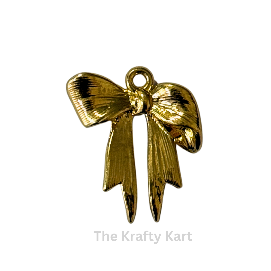 Anti-Tarnish Bow Charm Pendant (G)