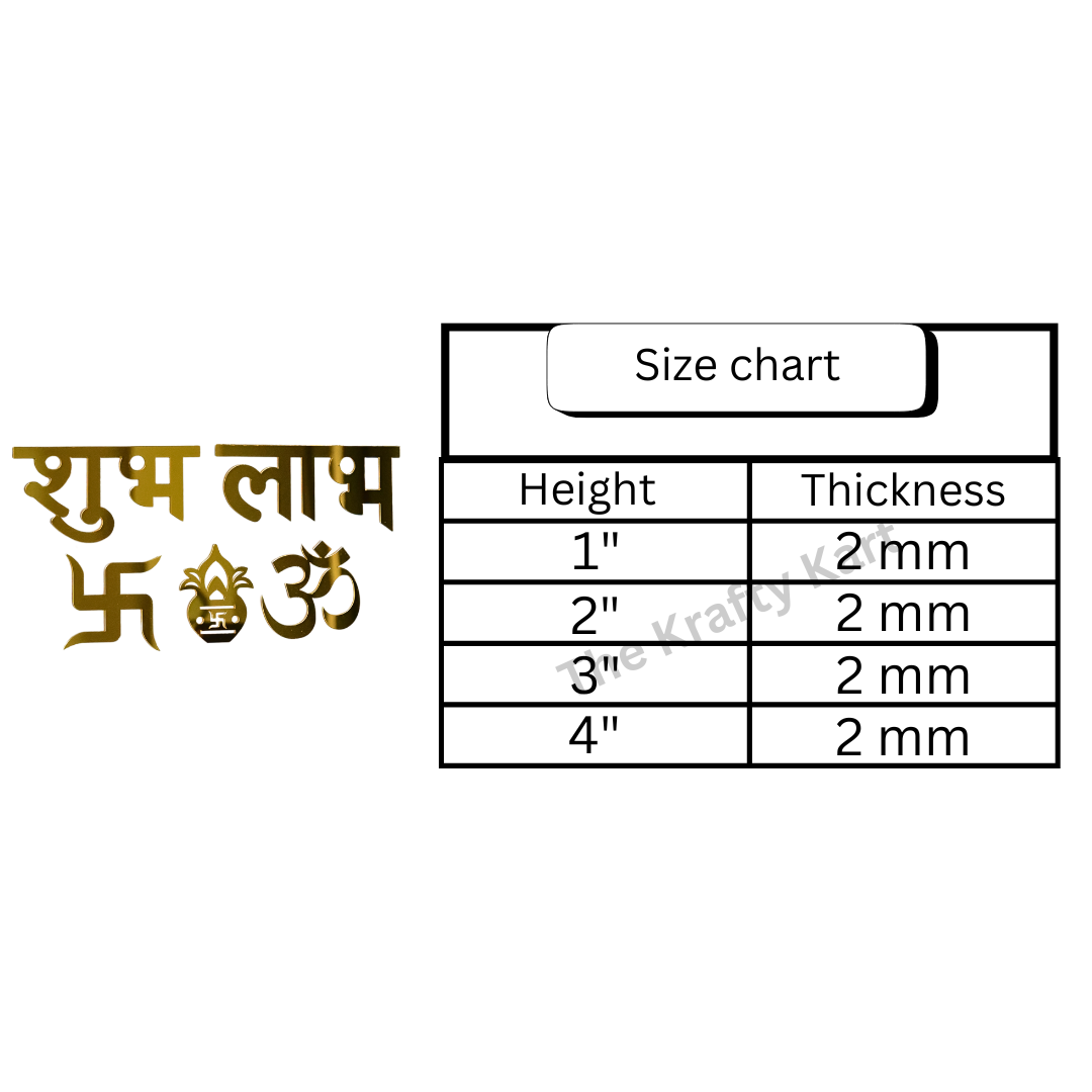 Acrylic Cutout - Shubh Labh (Combo)