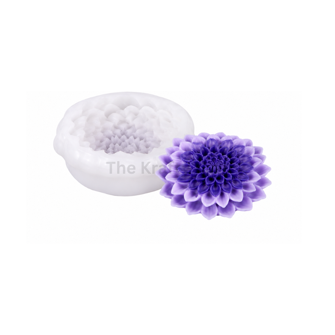 3D Dahlia Flower Candle Mould