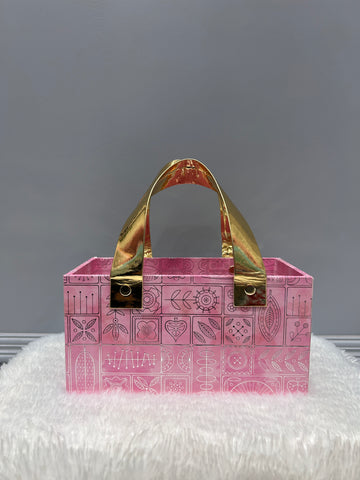 PINK BOX WITH GOLDEN GRIP