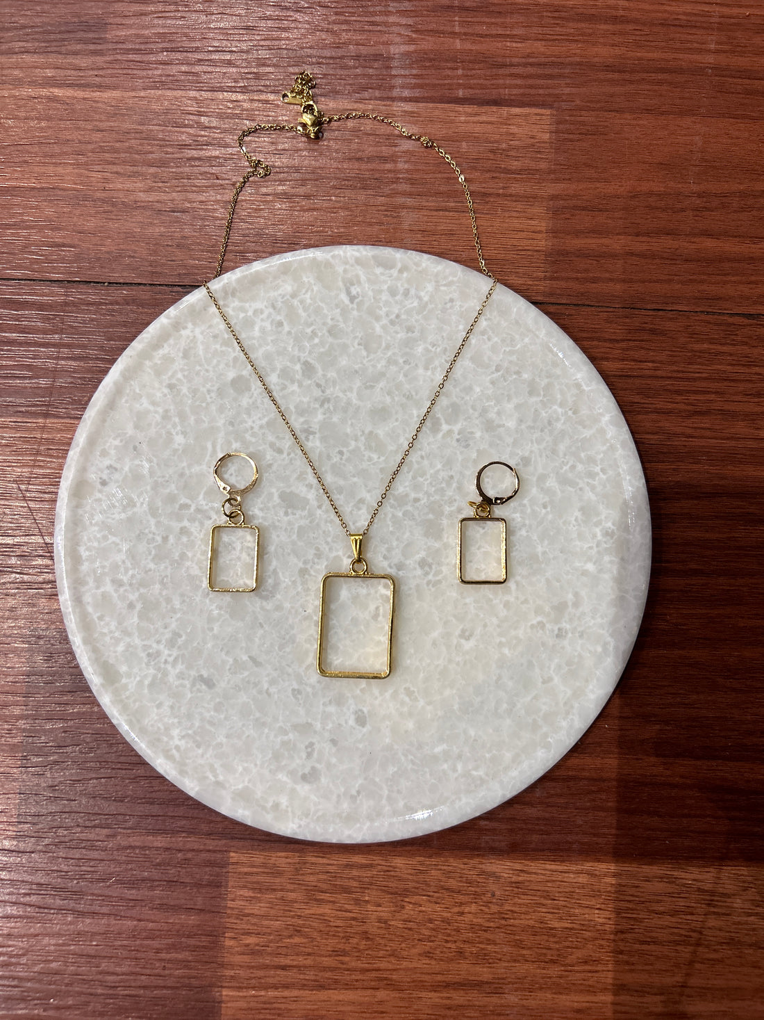 BIG PENDANT & EARRING SET