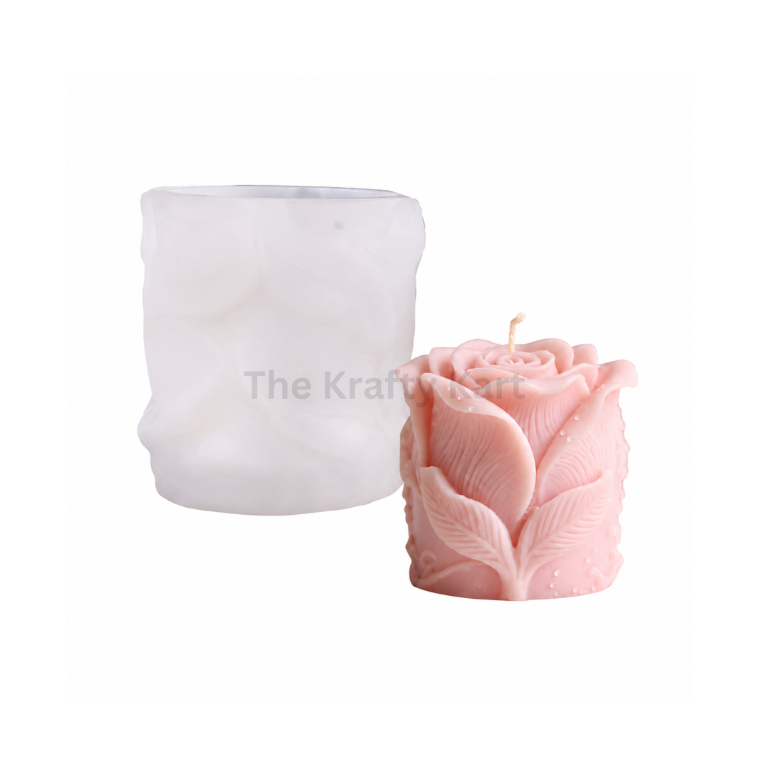 Rose Pillar Candle Mould