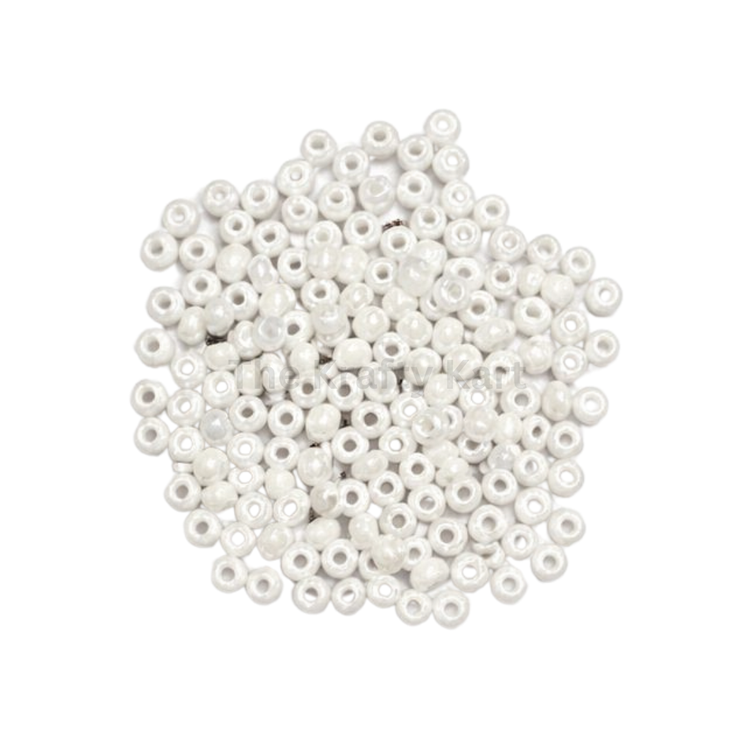 White Rakhi Beads (10 grams)