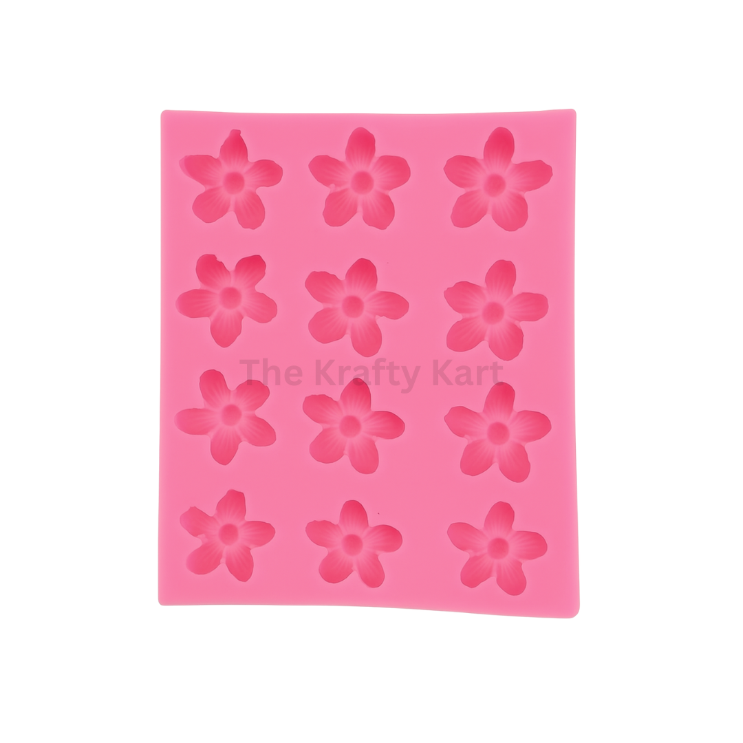 12 Cavity Flower Pink Candle Mould