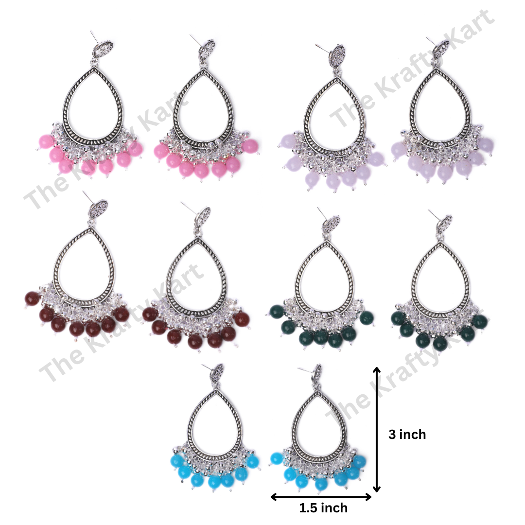 Colourful Drop Resin Jhumka