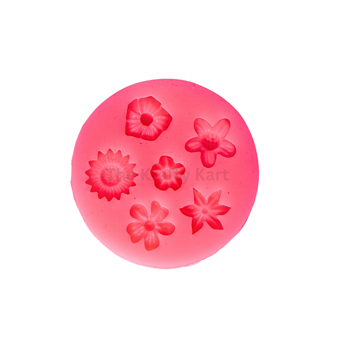 5 Cavity Flower Pink Candle Mould