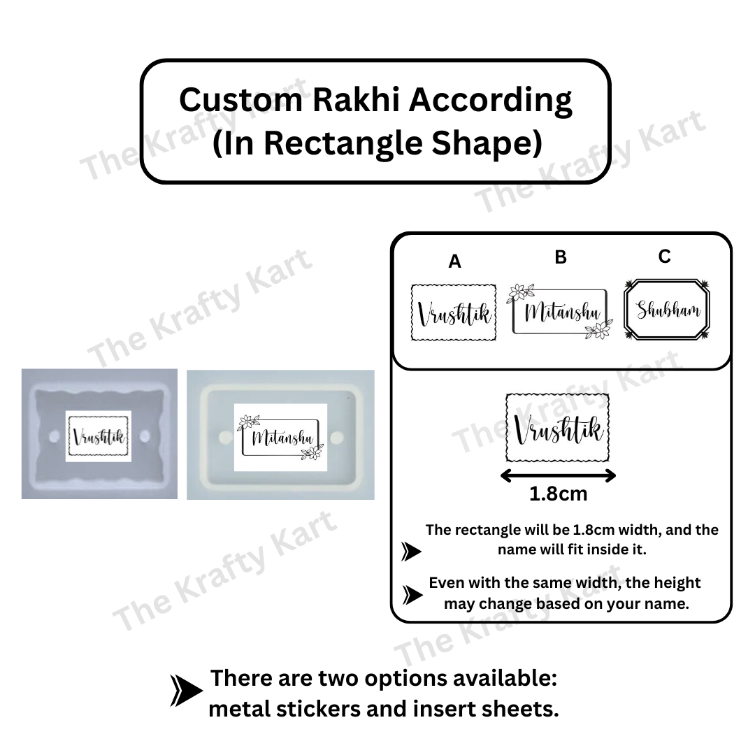 Custom Rakhi Sticker (Rectangle)