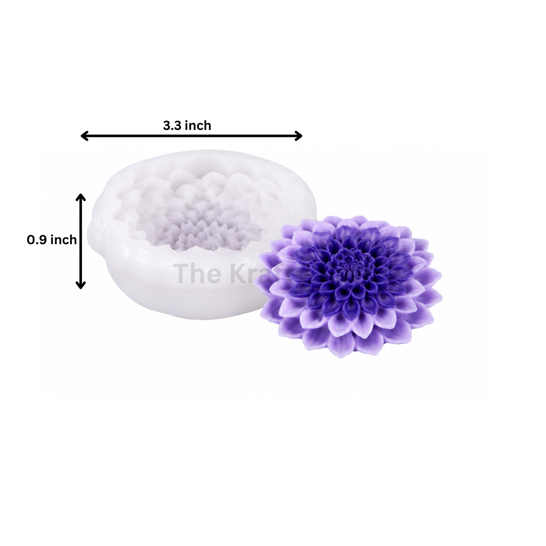 3D Dahlia Flower Candle Mould
