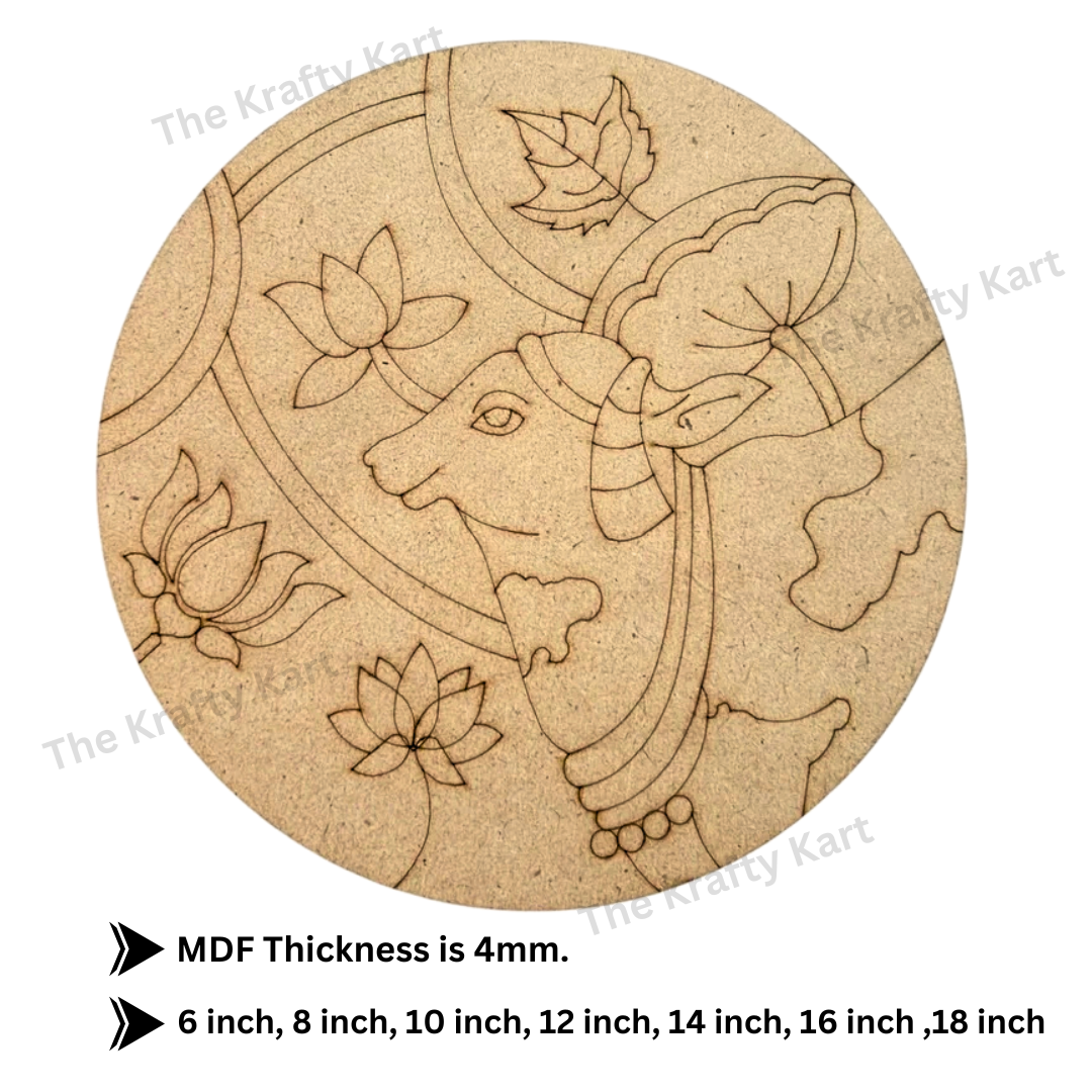 Pre Marked Round Cow Mdf (A)