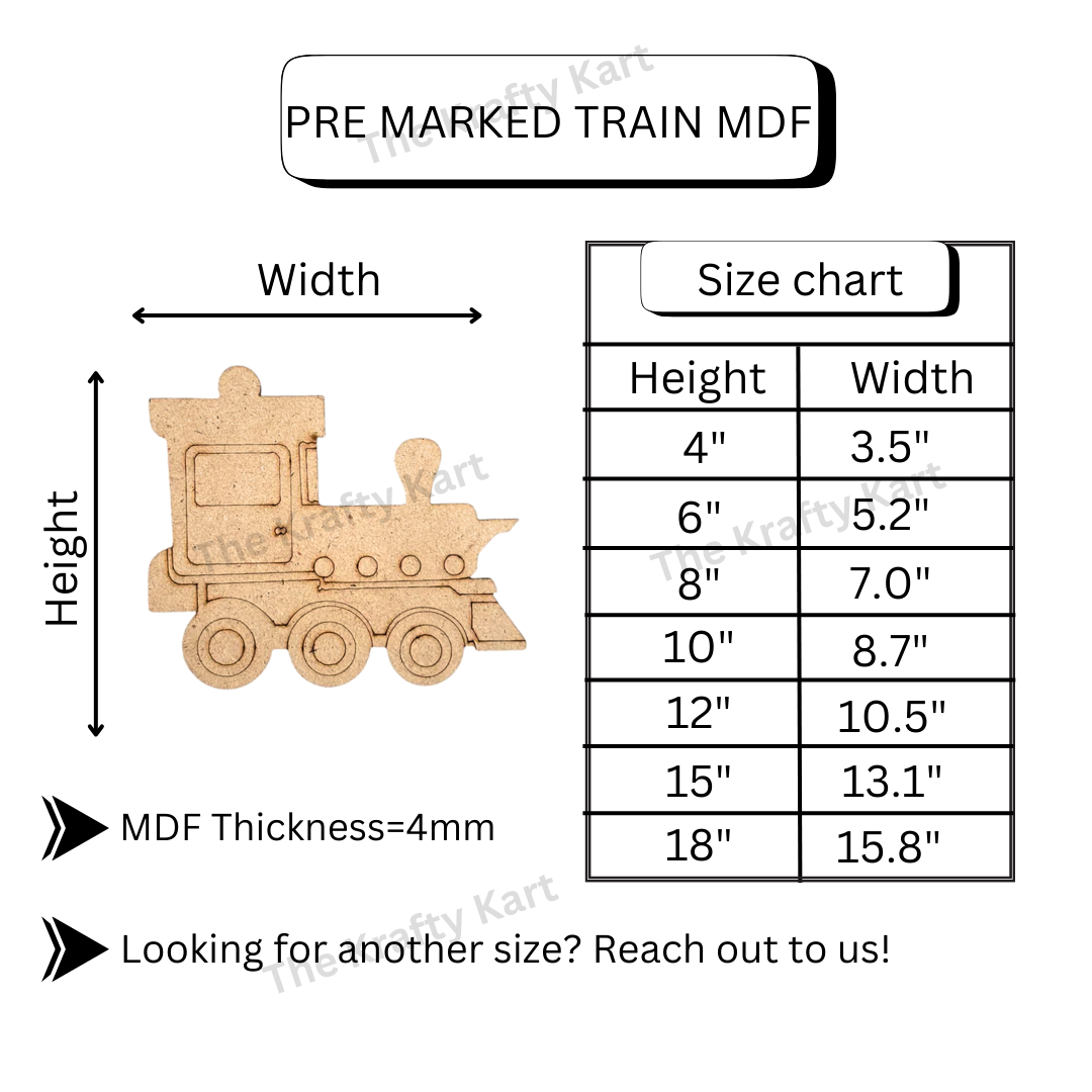 Pre Marked Train Mdf
