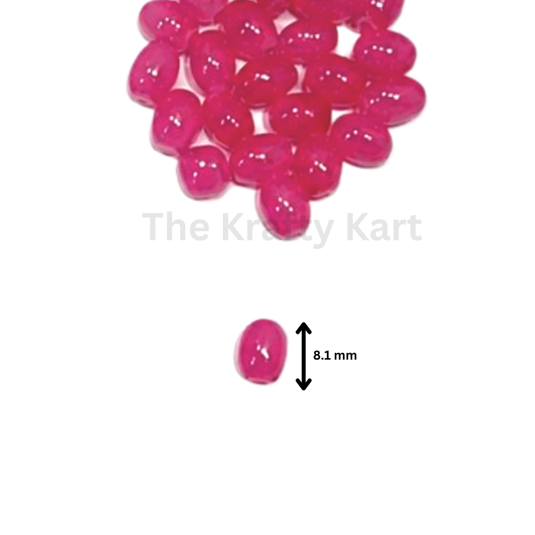 Oval Colourful Rakhi Moti (8mm)