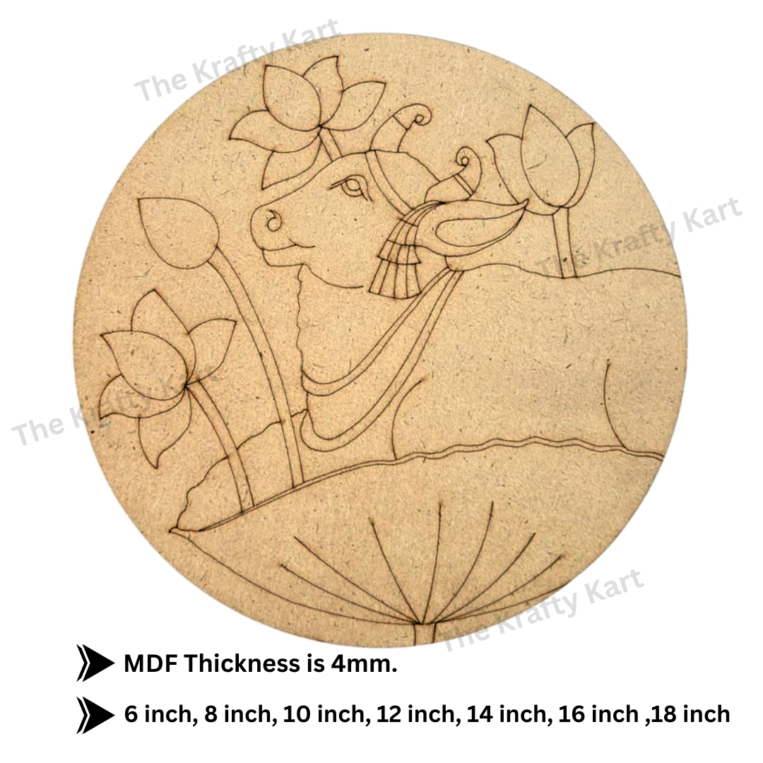 Pre Marked Round Cow Mdf (C)