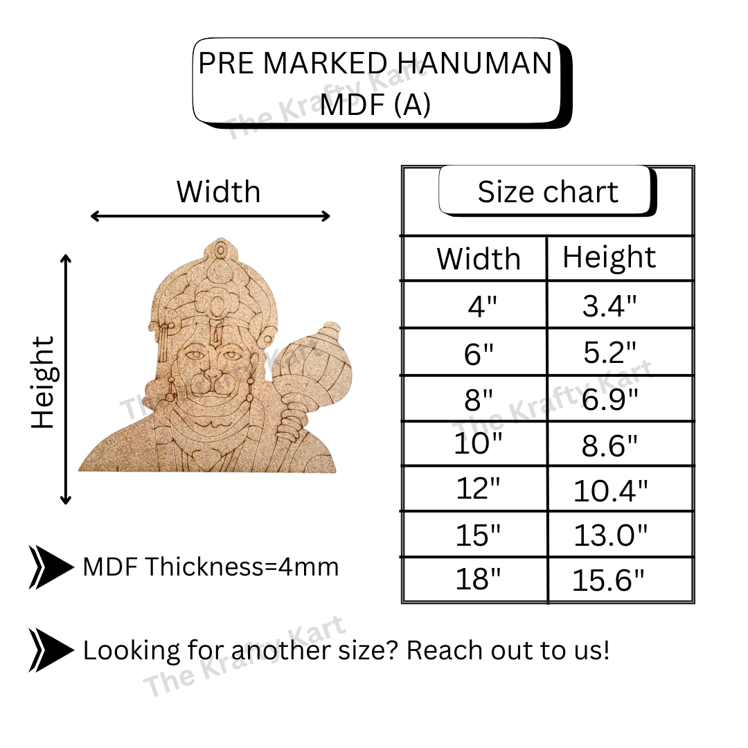 Pre Marked Hanuman Mdf (A)