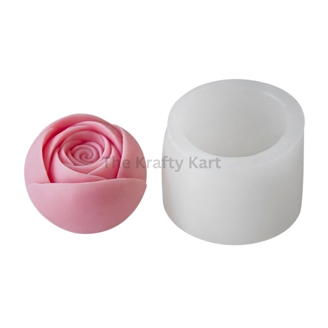 3D Rose Flower Handmade Candle Mould