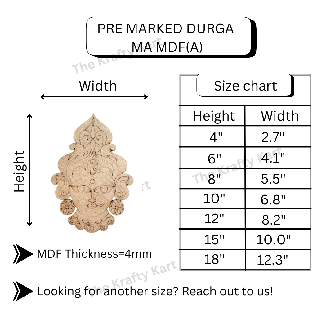 Pre Marked Durga Maa Mdf (A)