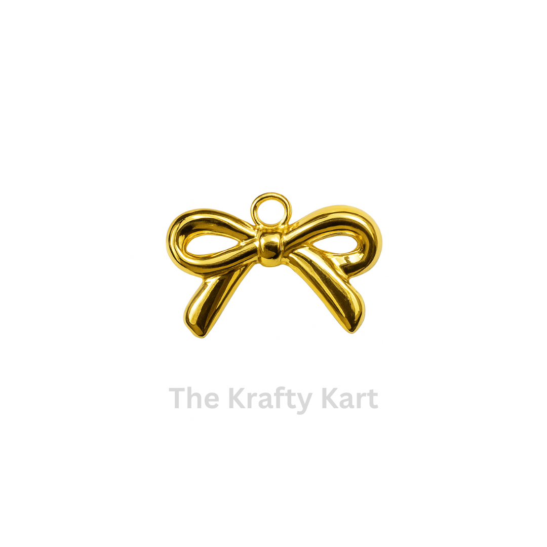 Anti-Tarnish Bow Charm Pendant (E)