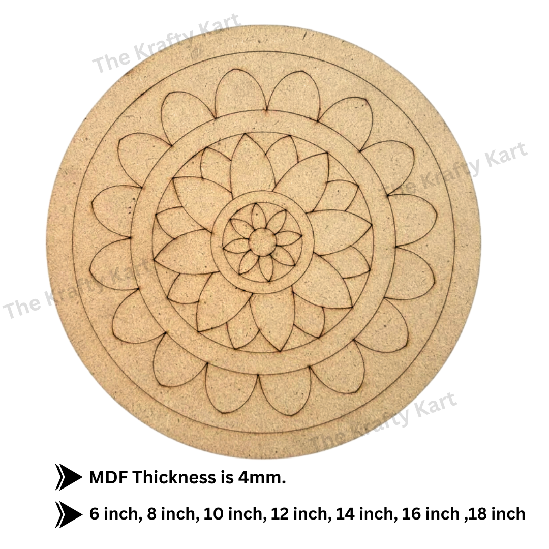 Pre Marked Round Mandala Mdf (G)
