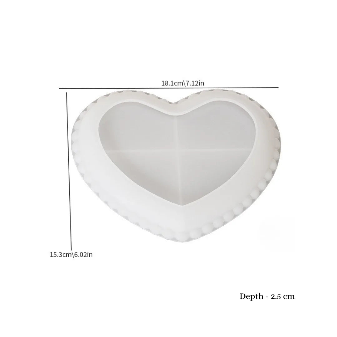 Bubble Edged Heart Bowl Mould