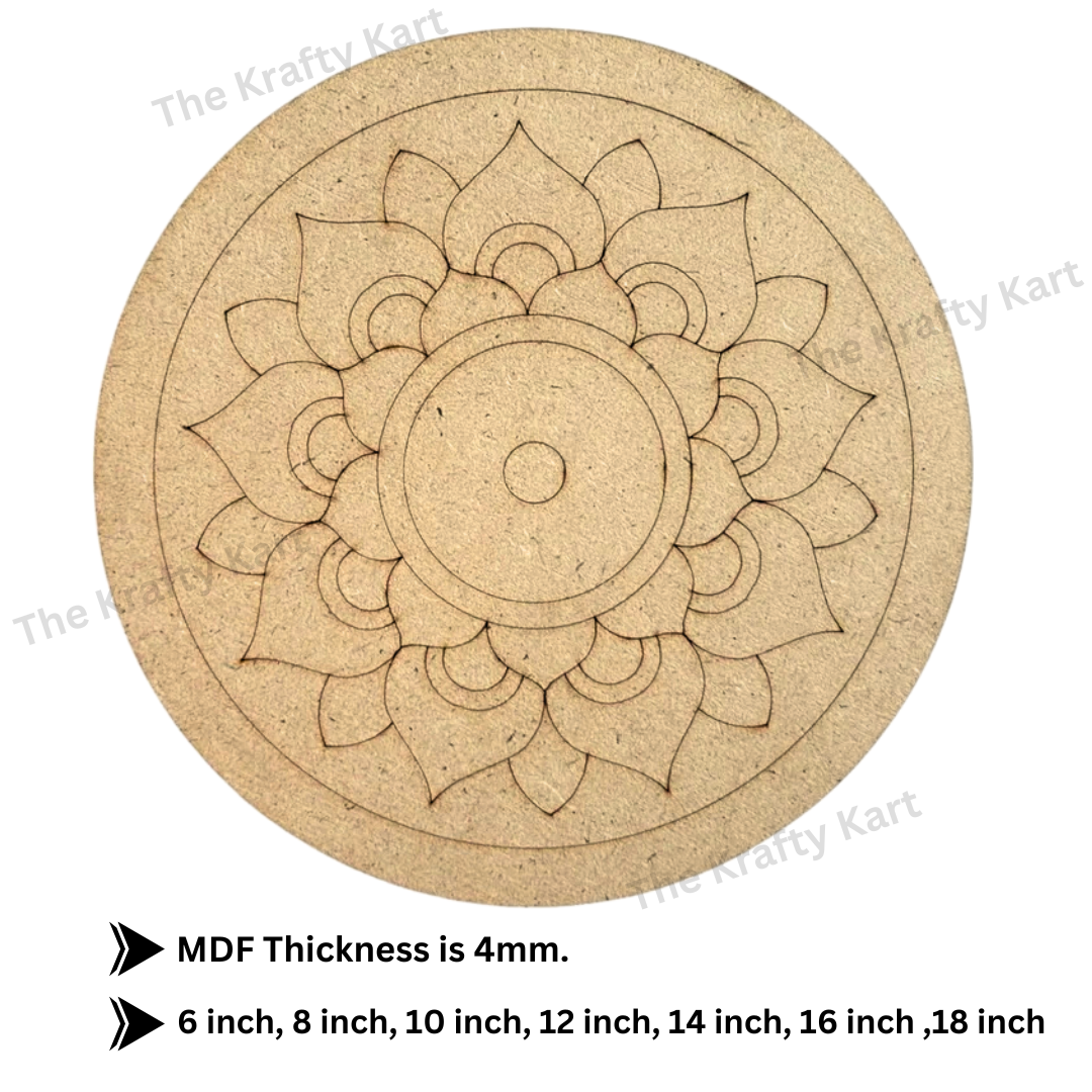 Pre Marked Round Mandala Mdf (I)