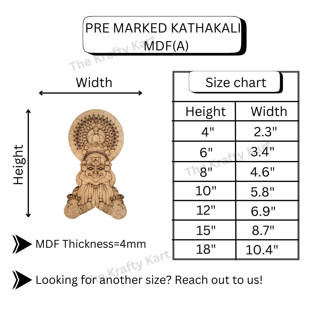Pre Marked Kathakali Mdf (A)