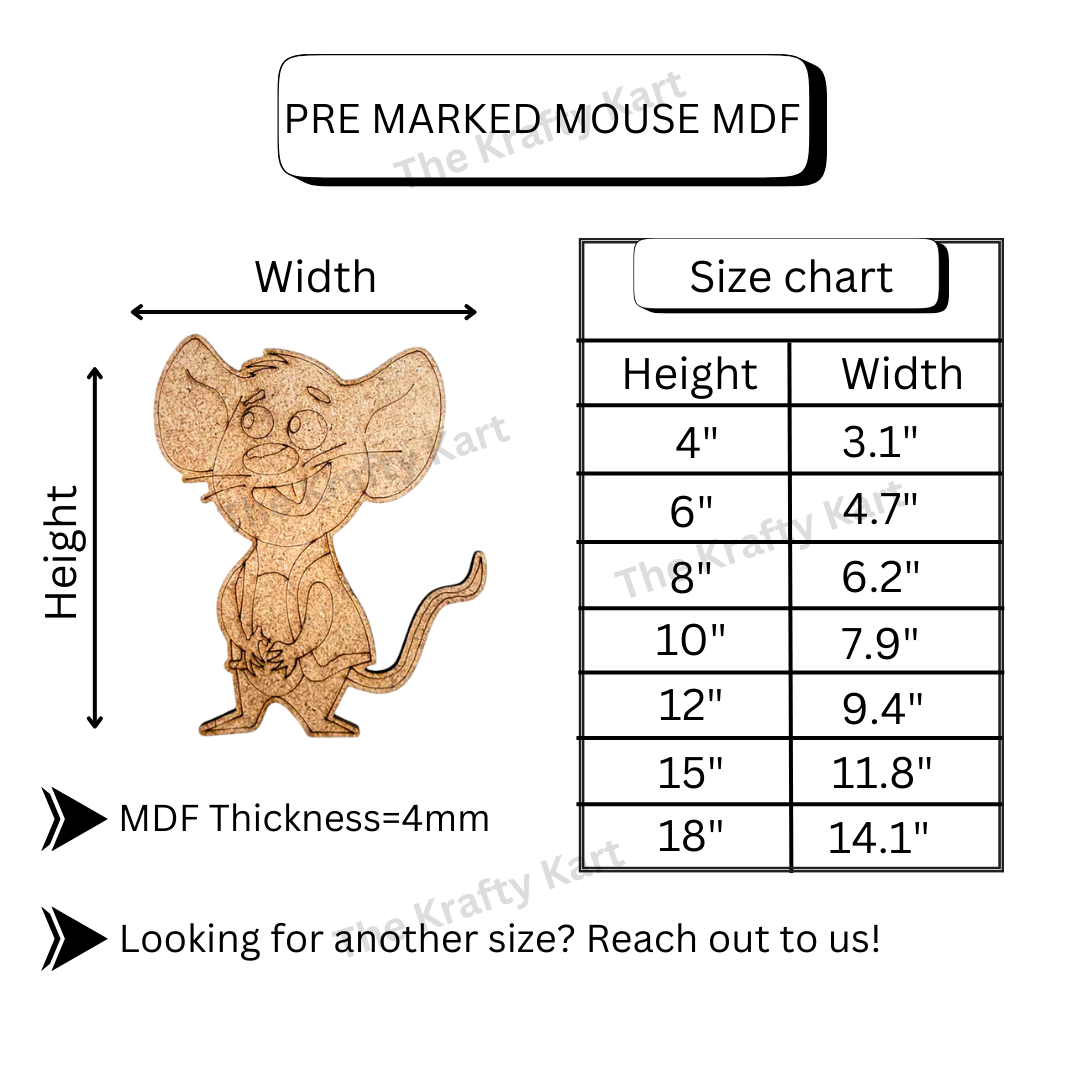 Pre Marked Mouse Mdf