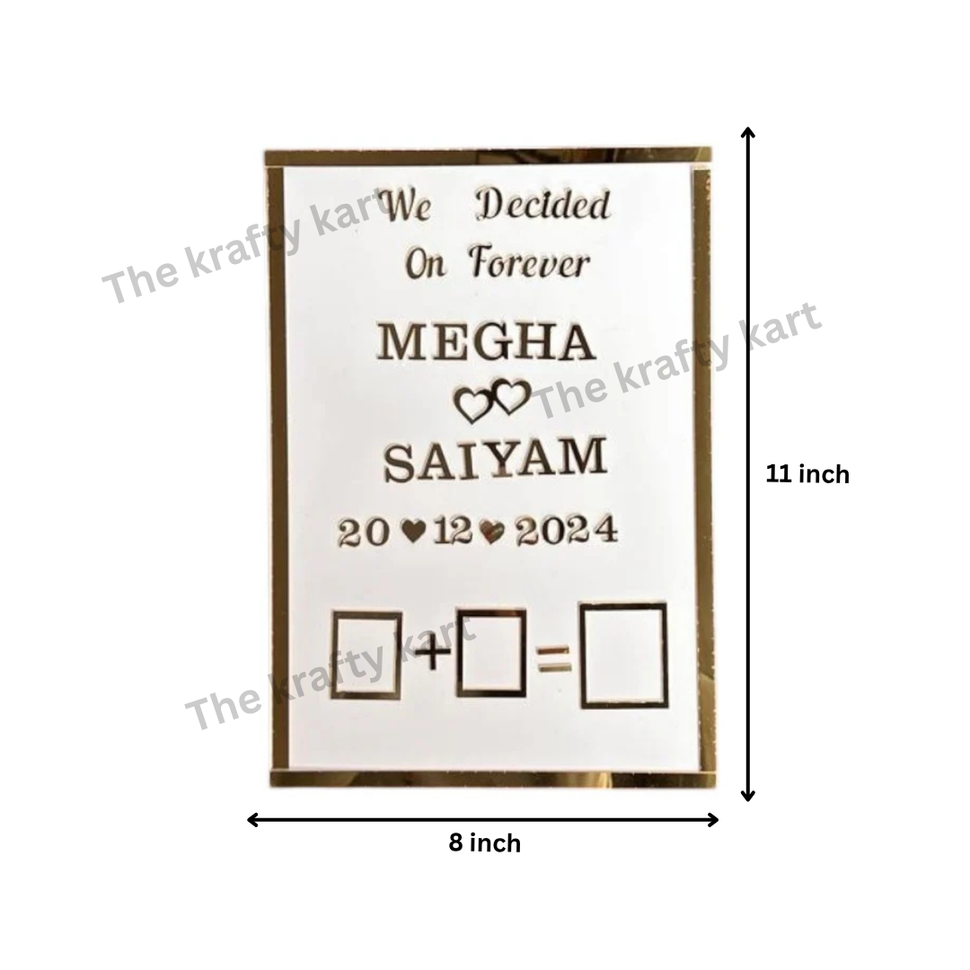 Custom Rectangle Thumb Print Frame With Name
