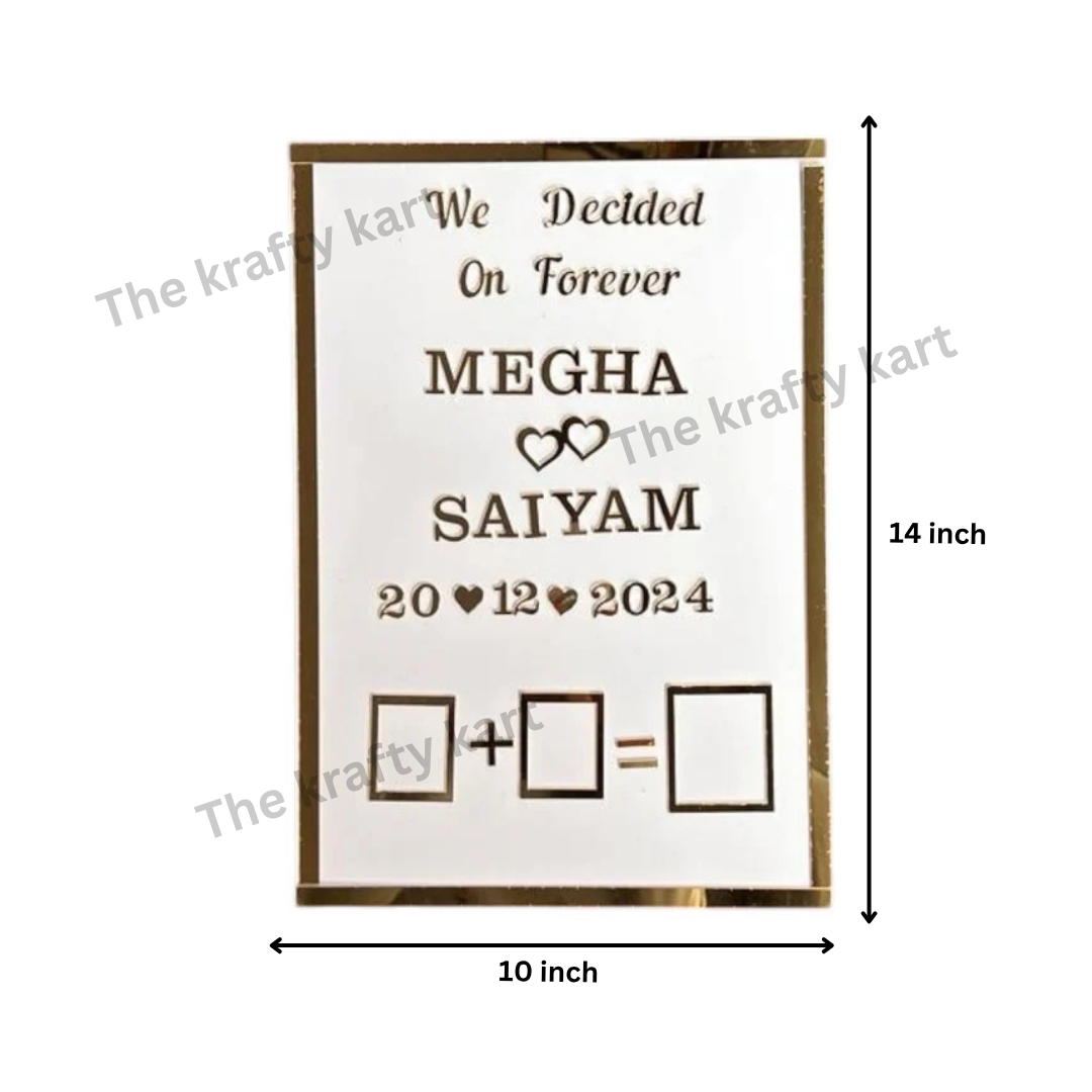 Custom Rectangle Thumb Print Frame With Name