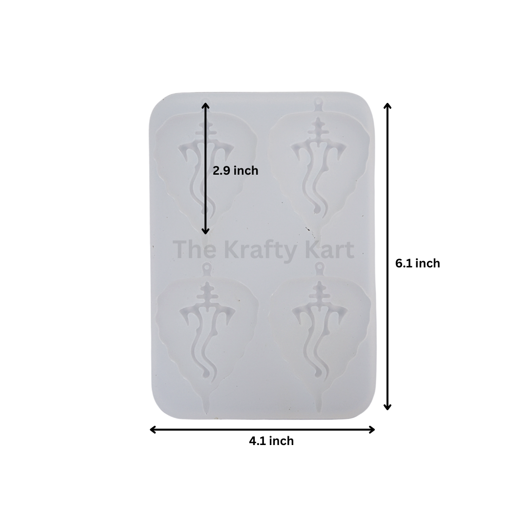 4 Cavity Leaf Ganesha Mould