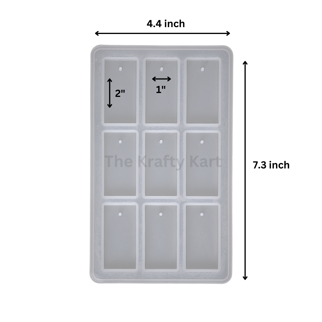 9 Cavity Rectangle Pendant Mould