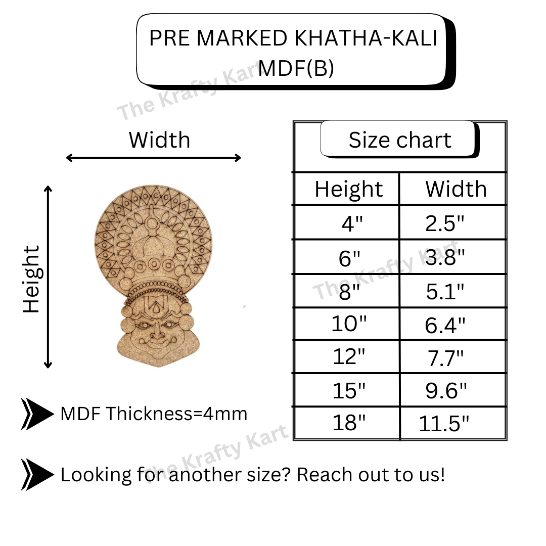 Pre Marked Kathakali Mdf (B)