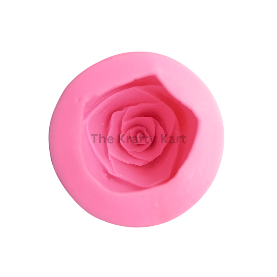 Rose Flower Pink Candle Mould (C)
