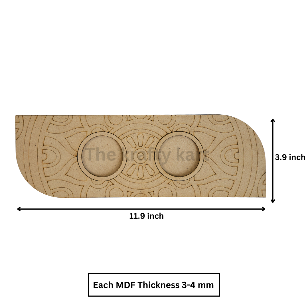 MDF Diwali T-Light Holder  (9)