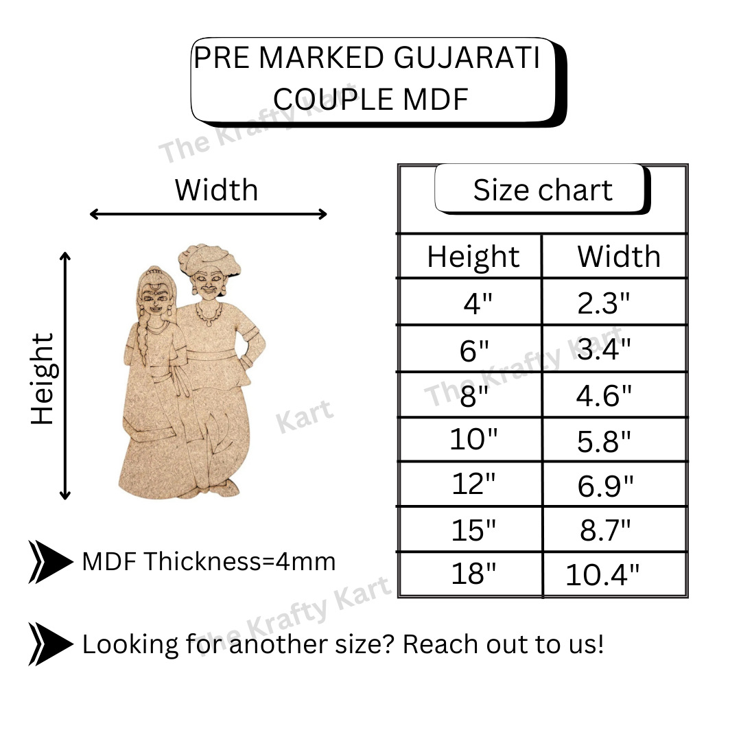 Pre Marked Gujarati Couple Mdf