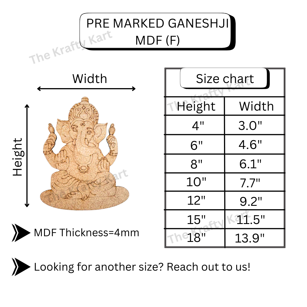 Pre Marked Ganeshji Mdf (F)
