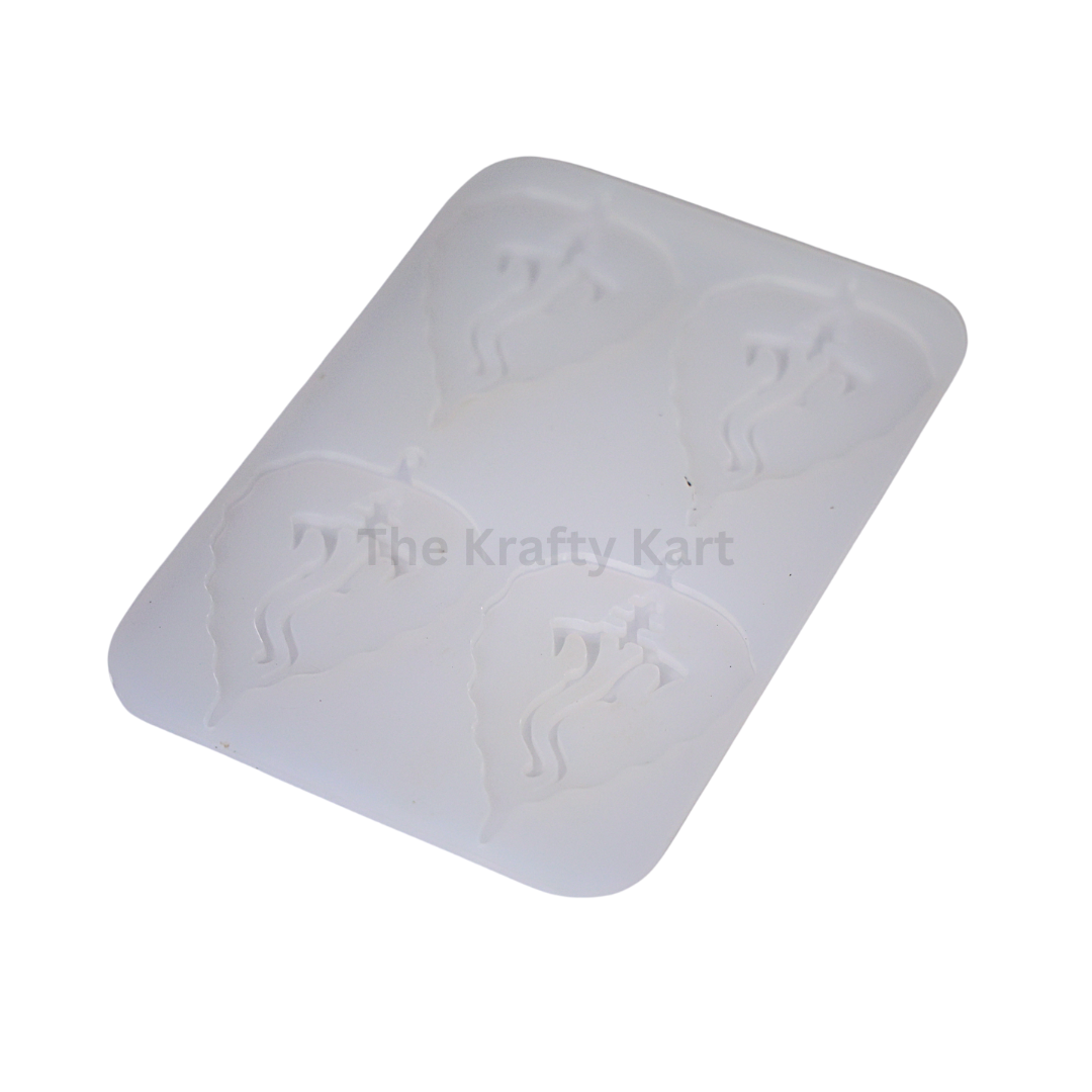 4 Cavity Leaf Ganesha Mould