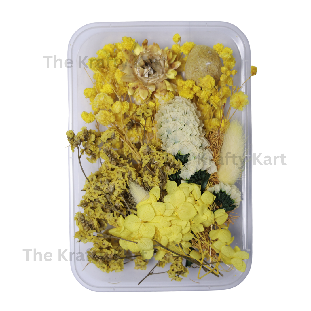 Yellow Dry Flower Box