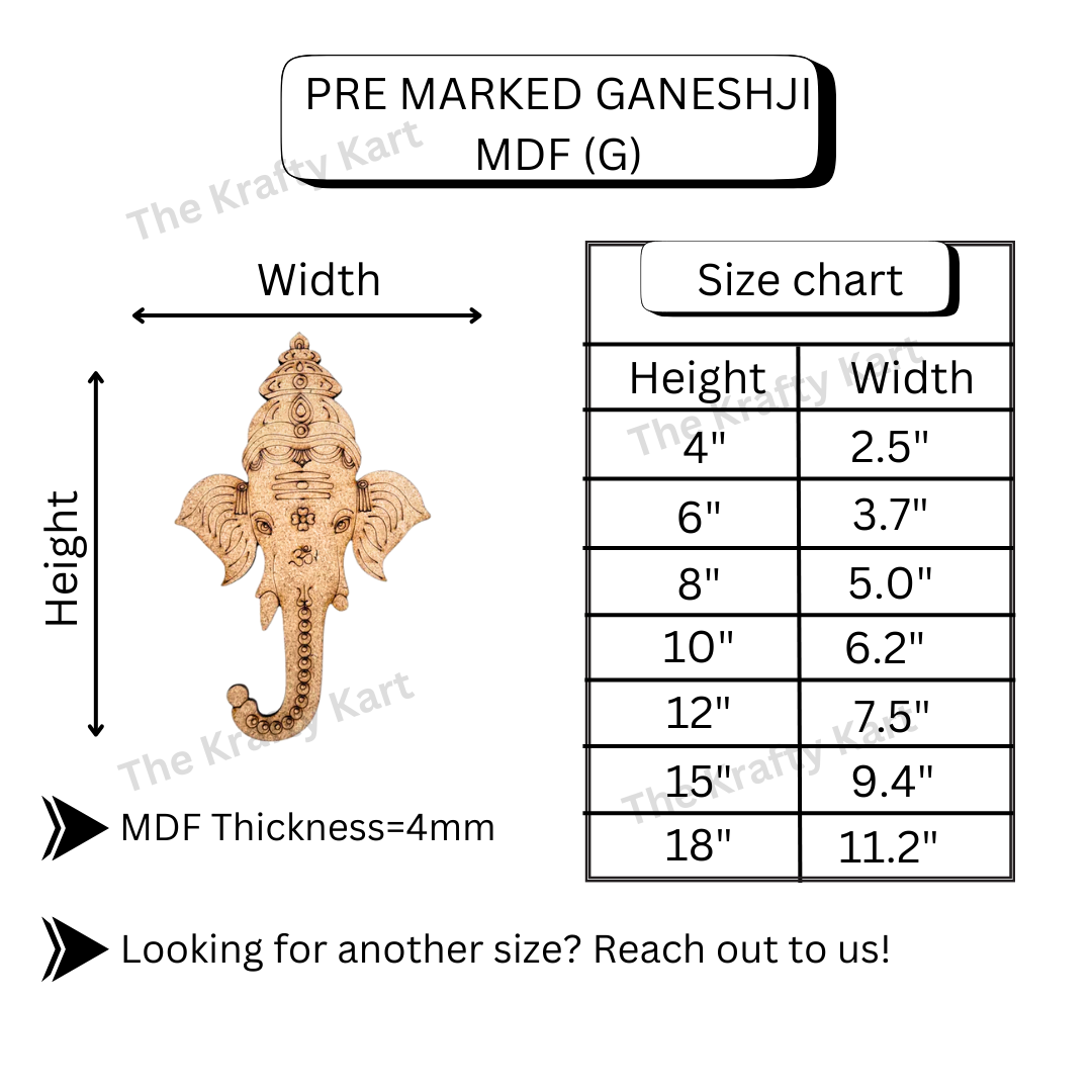 Pre Marked Ganeshji Mdf (G)
