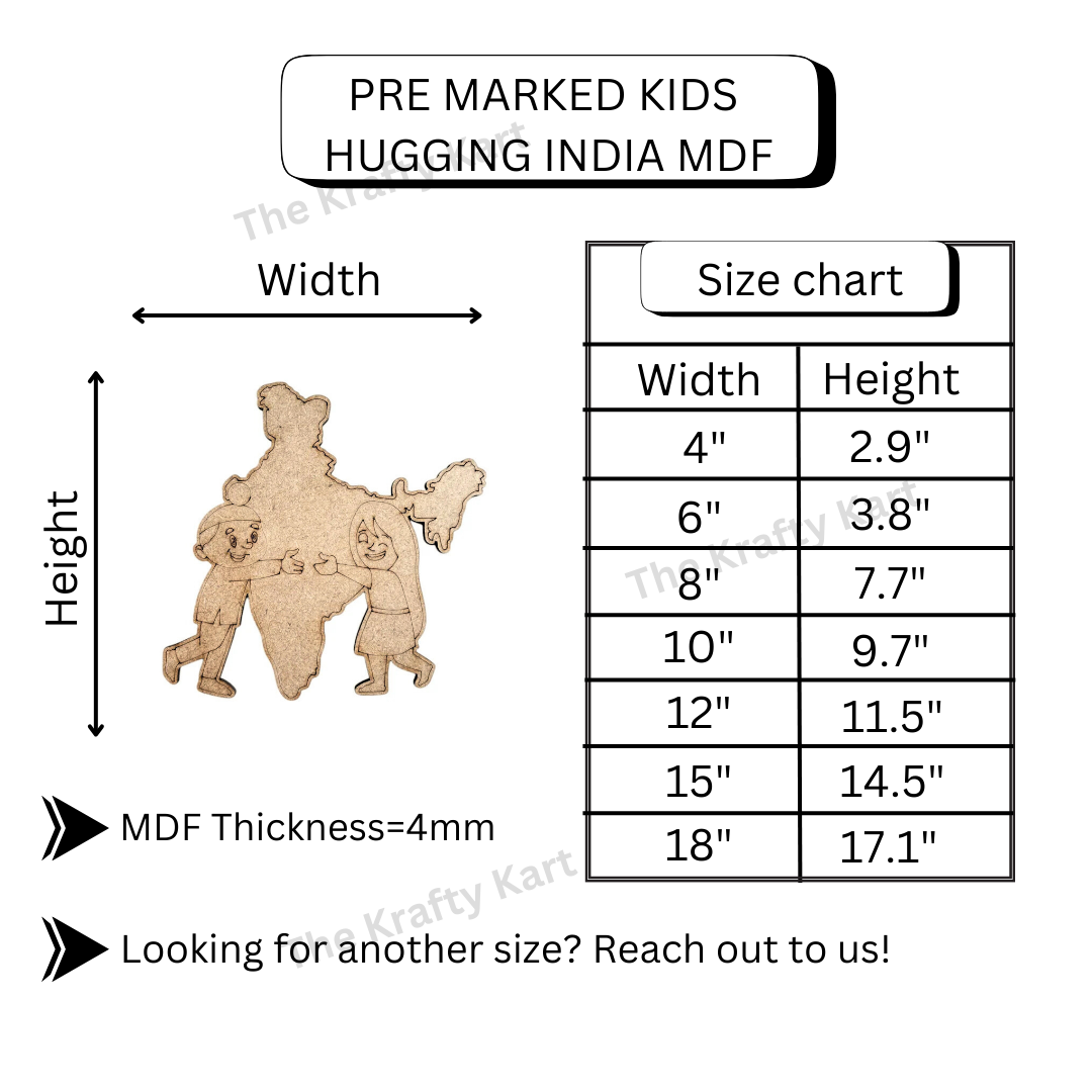 Pre Marked Kids Hugging India Mdf