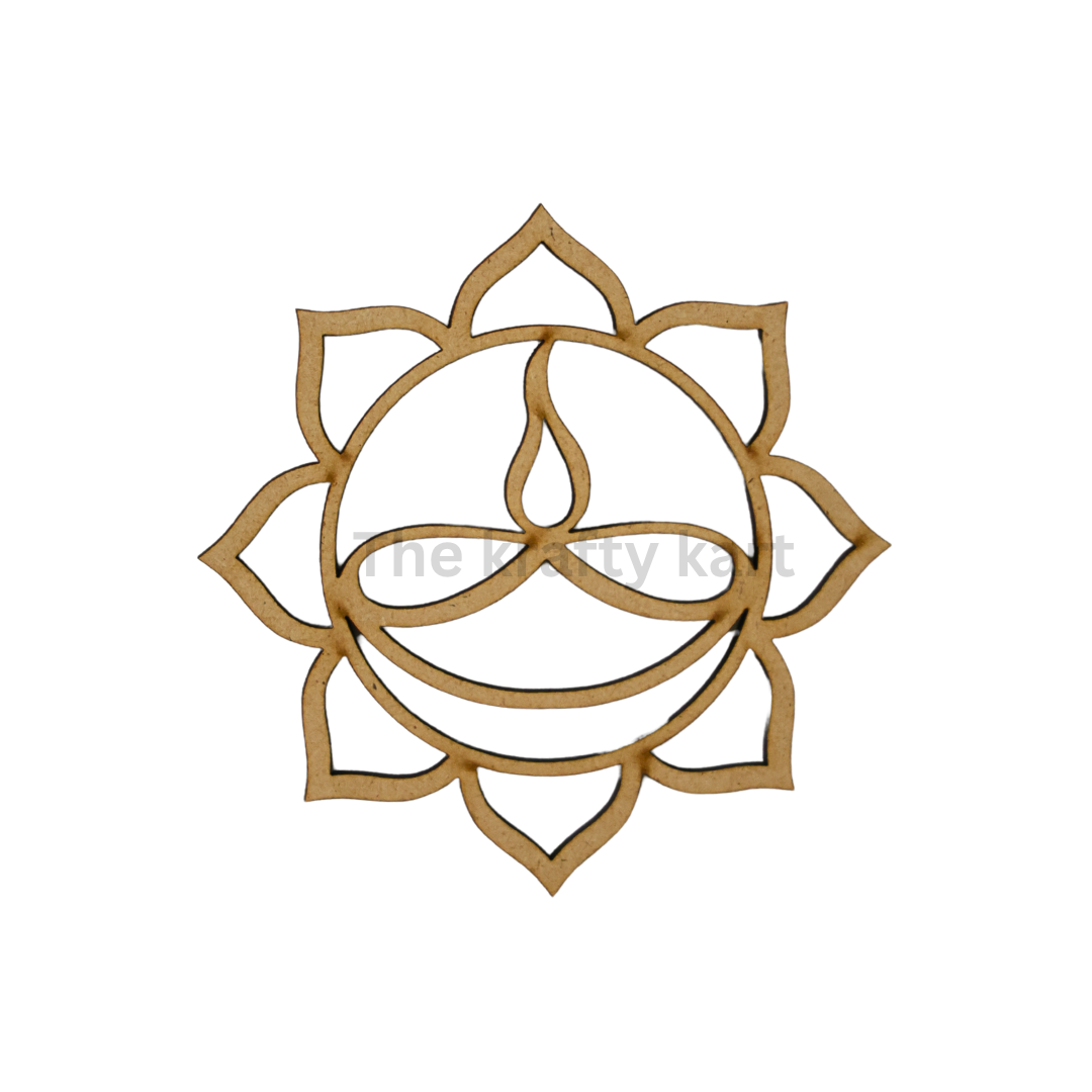 MDF Diwali Cutout - Diva (A)