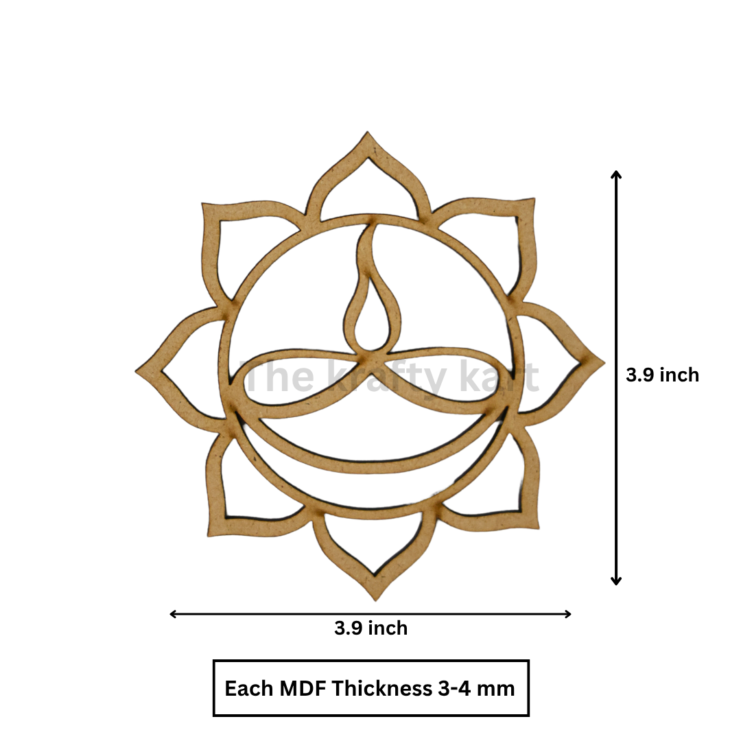 MDF Diwali Cutout - Diva (A)