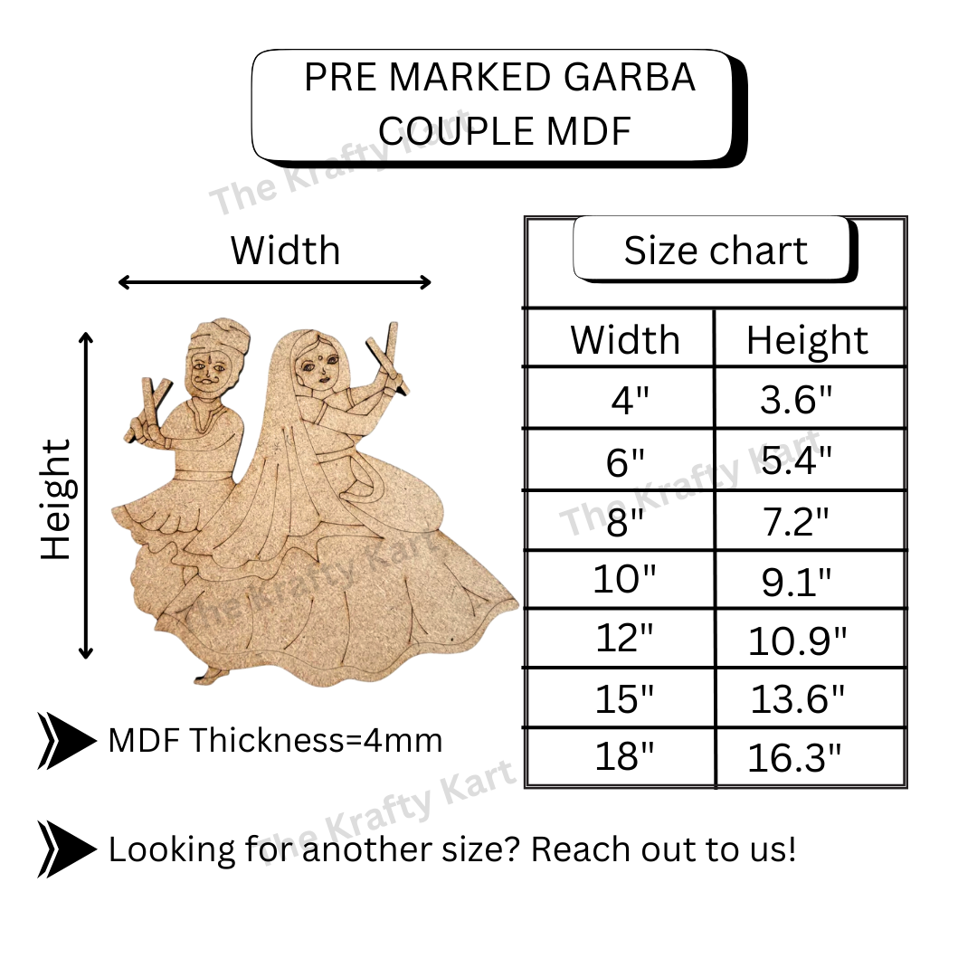 Pre Marked Garba Couple Mdf