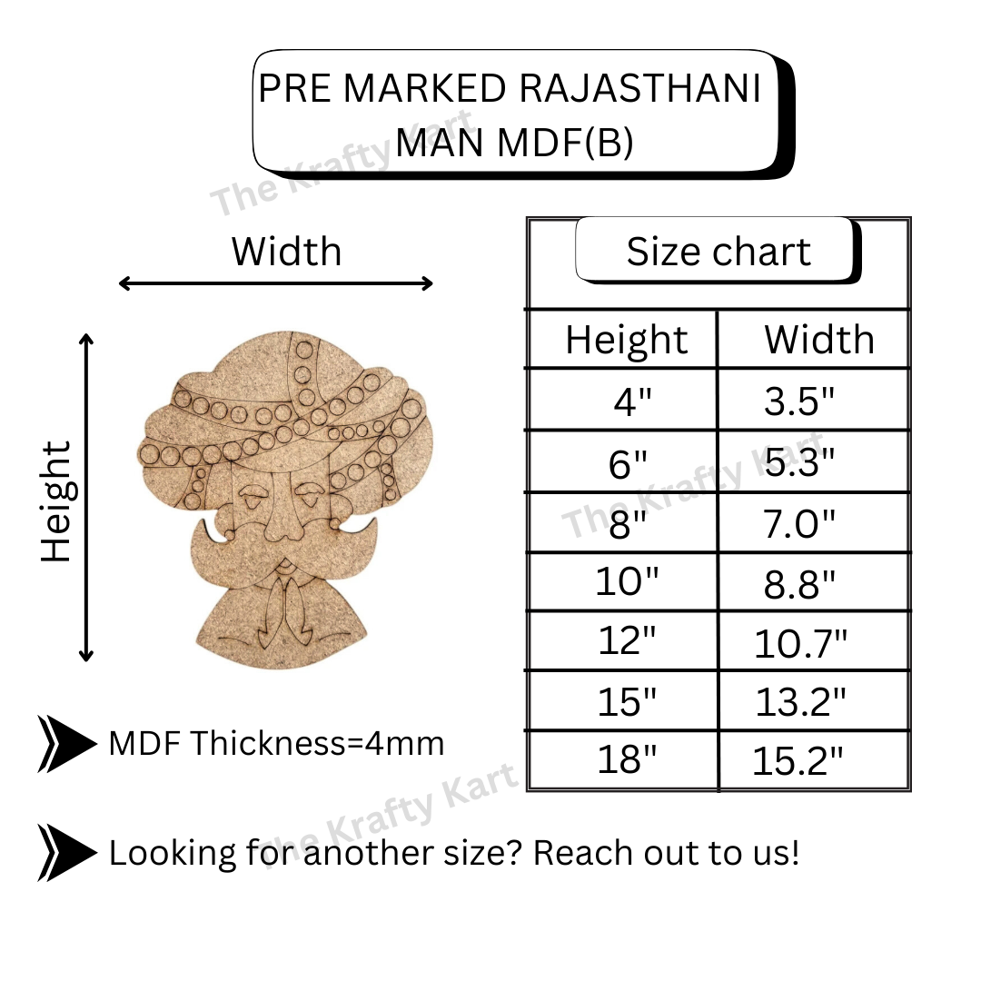 Pre Marked Rajasthani Man Mdf (B)