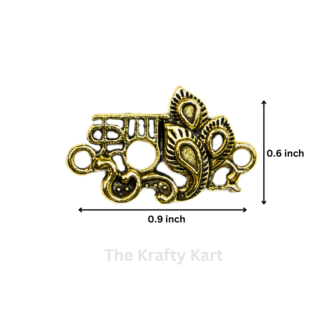 Golden Rakhi Charm - Krishna (A)