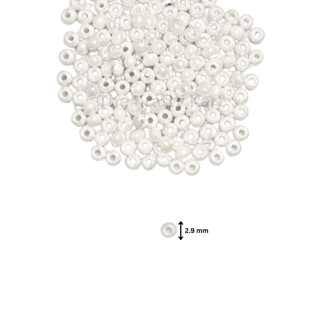 White Rakhi Beads (10 grams)