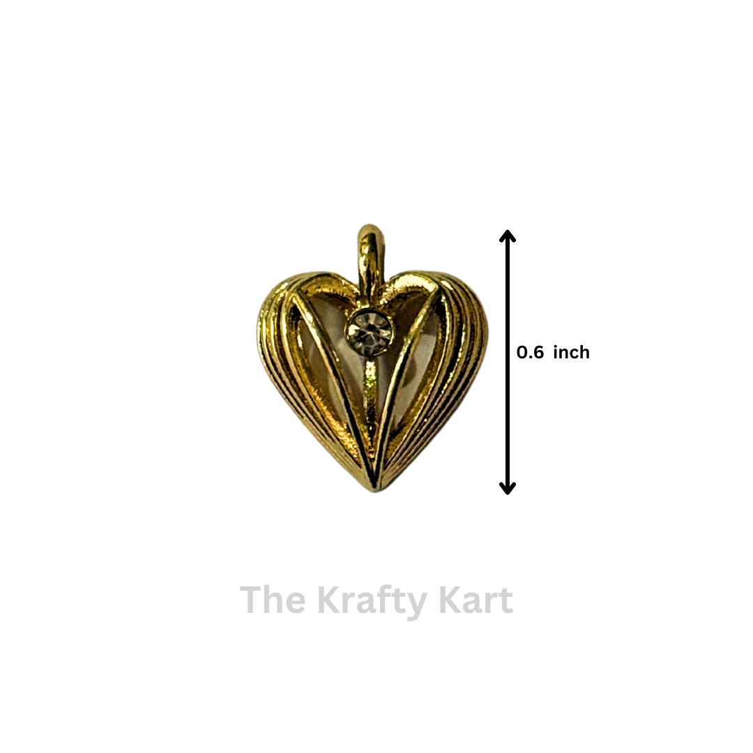 Anti-Tarnish Heart Charm Pendant (I)