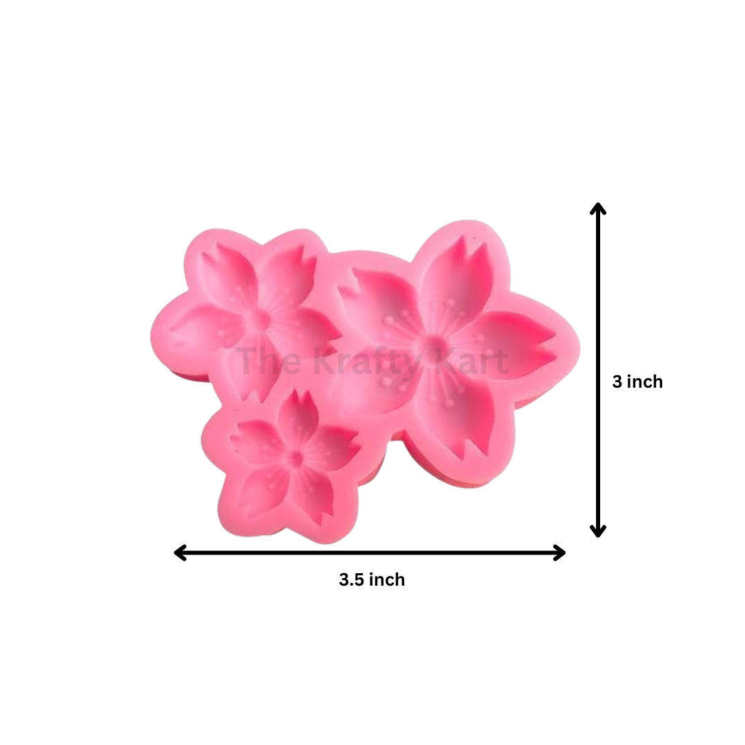 3 Cavity Flower Candle Mould