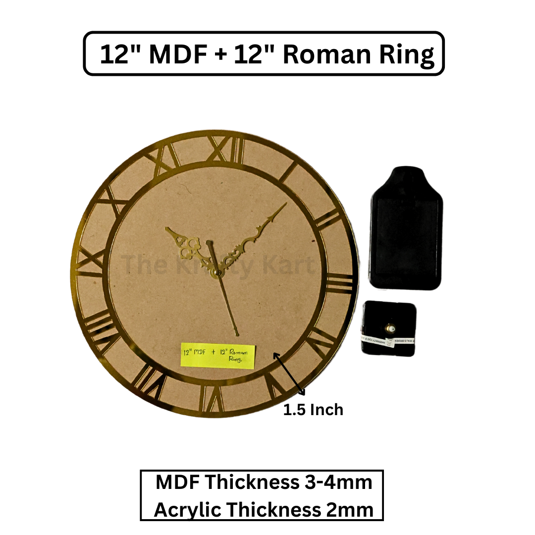 Border Roman Ring Clock Set