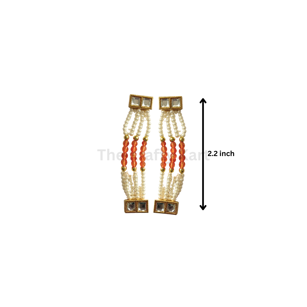 Colourful Moti Bracelet Chain (2pcs)