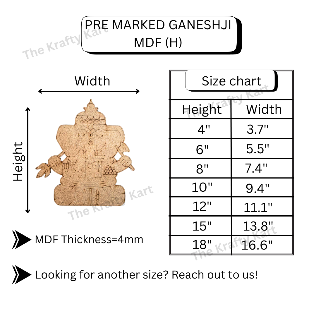 Pre Marked Ganeshji Mdf (H)