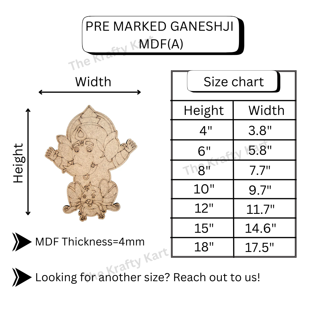 Pre Marked Ganeshji Mdf (A)